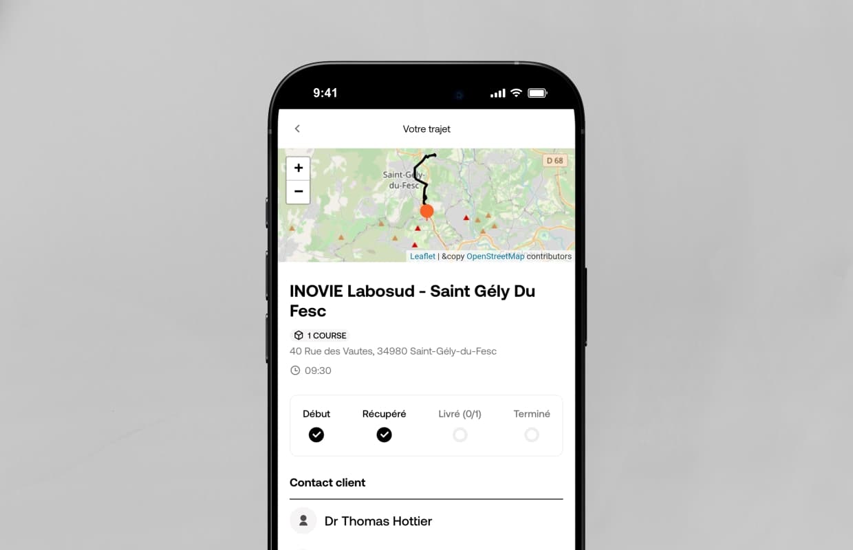 Tracabilité des coursiers